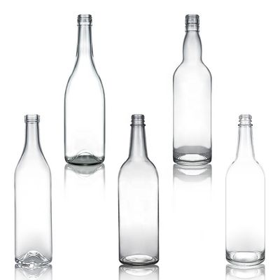 Hot Clear Crystal White Glass Bottle for Wine Gin Whiskey Tequila 500ml 700ml 750ml 1000ml