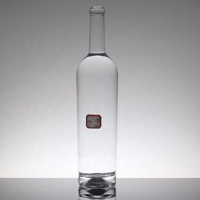 Collar Material Glass 700ml 750ml Fashionable Wine Bottle for Liquor