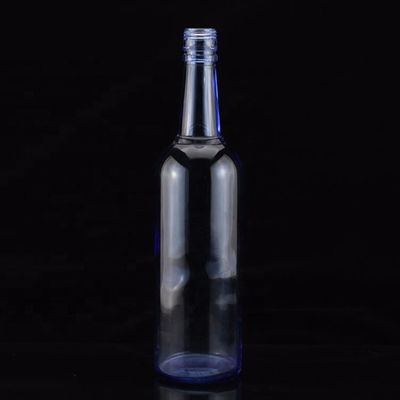 750ml Colorful Glass Liquor Bottle With Gold Collar Material and end Design for Vodka
