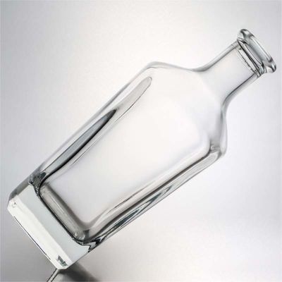 Unique Square Glass Bottle for Whisky Vodka Tequila Gin Rum Sealing Type Cork Included