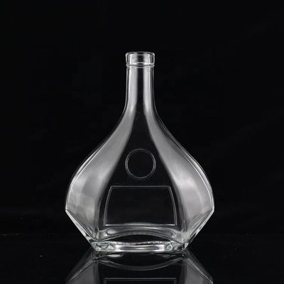 750ml Cut Shape Unique Design Glass Spirits Bottle Manufactured by for Custom Made