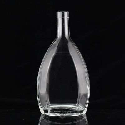750ml Cut Shape Unique Design Glass Spirits Bottle Manufactured by for Custom Made