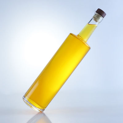 Customized Logo Sealing Type Cork Glass Bottle for Whisky Vodka Tequila Gin Rum Made