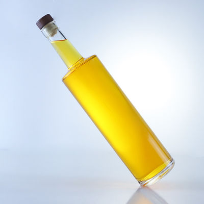 Customized Logo Sealing Type Cork Glass Bottle for Whisky Vodka Tequila Gin Rum Made