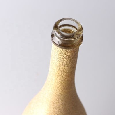 Clear or Customized 750ml Tactual Champagne Bottle 75cl Empty Painting Glass Bottle