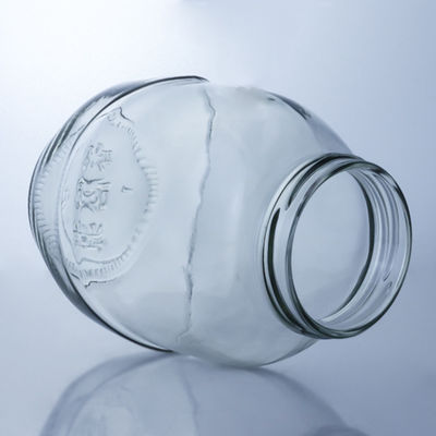 Clear Round Glass Jar for Decal Surface Handling in Food Grade Production Solution