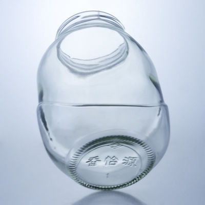 Clear Round Glass Jar for Decal Surface Handling in Food Grade Production Solution