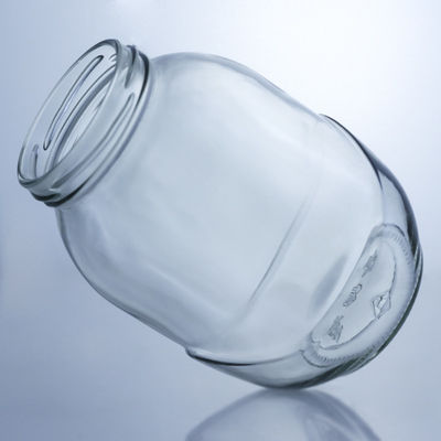 Clear Round Glass Jar for Decal Surface Handling in Food Grade Production Solution