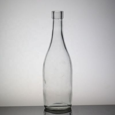 Clear Apple Shaped Juice Bottle 500ml High Flint Glass Bottle with Plastic Cap