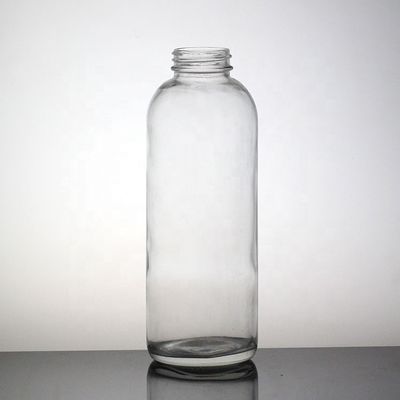 Clear Apple Shaped Juice Bottle 500ml High Flint Glass Bottle with Plastic Cap