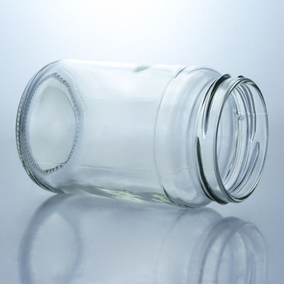Collar Material Glass 4oz 8oz 16oz Wide Mouth Jars for Jam Pickle Honey Storage