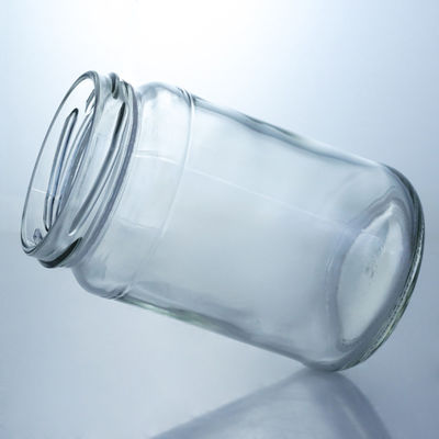 Collar Material Glass 4oz 8oz 16oz Wide Mouth Jars for Jam Pickle Honey Storage