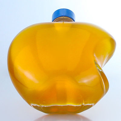 Custom Cap Apple Shape Glass Bottle for Vodka Tequila Whisky in Super Flint Glass