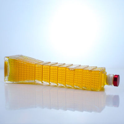 Tower Shape Glass Bottle for Vodka Brandy Tequila Customized Logo