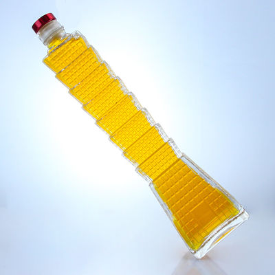 Tower Shape Glass Bottle for Vodka Brandy Tequila Customized Logo