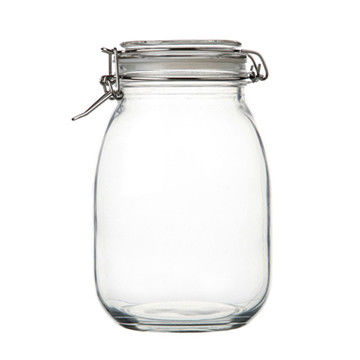 Collar Material Glass 100ml 240ml 300ml 500ml Fruit Jam Jars with Metal Lids