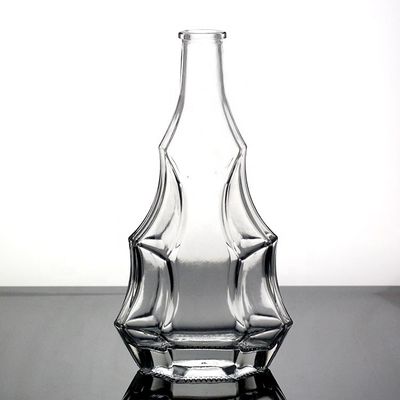 Custom Made Heart Shaped Glass Bottle With Crown Cap And Lid Unique Design