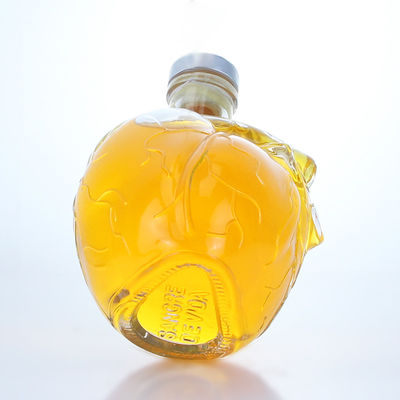 Clear or Customized Heart Shape Glass Liquor Bottle for Beverage Whisky Vodka Brandy