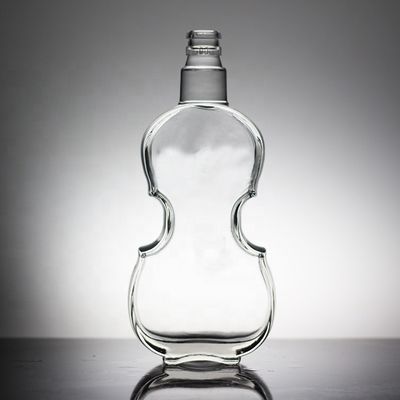 Base Material Glass Bottle with Unique Letter Shape and Cork Cap