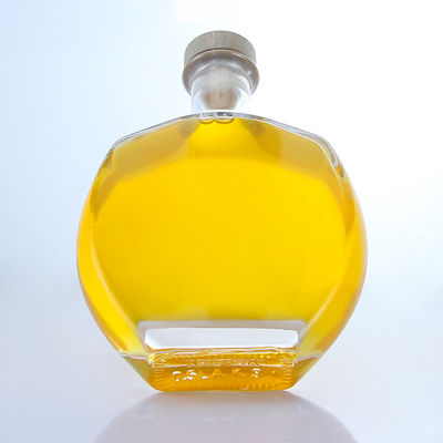 Customized Logo Glass Collar Spirit Bottle for Whisky Vodka Tequila Gin Rum supplied