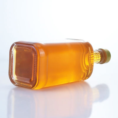 Decal Surface Handling 750ml Round Shaped Clear Flint Glass Bottle for Champagne
