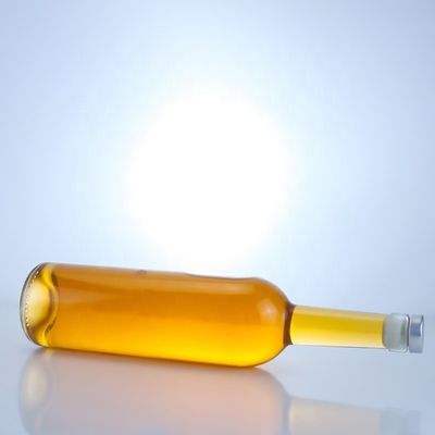 Customized Logo Glass Bottle for 750ml Long Neck Clear Flint Gin Rum Champagne Liquor