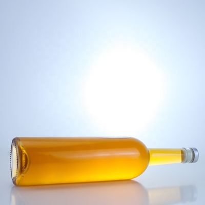 Customized Logo Glass Bottle for 750ml Long Neck Clear Flint Gin Rum Champagne Liquor