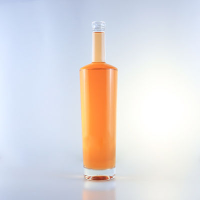 Empty Clear Flint Gin Rum Champagne Brandy Whisky Liquor Glass Bottle with Customized Logo