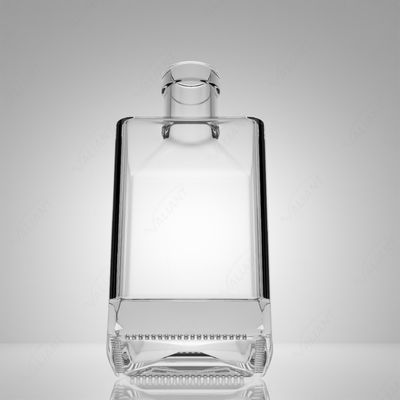 50ml Square Glass Bottle for Whiskey Gin Rum Custom Cap and Cork Stopper Included