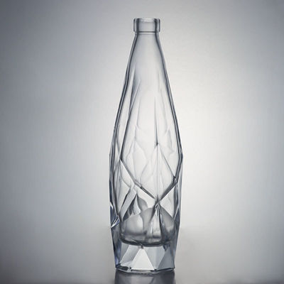 Beverage Industry Engraved Glass Liquor Bottle with Cork Stopper Elegant and Durable
