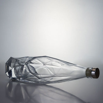 Beverage Industry Engraved Glass Liquor Bottle with Cork Stopper Elegant and Durable