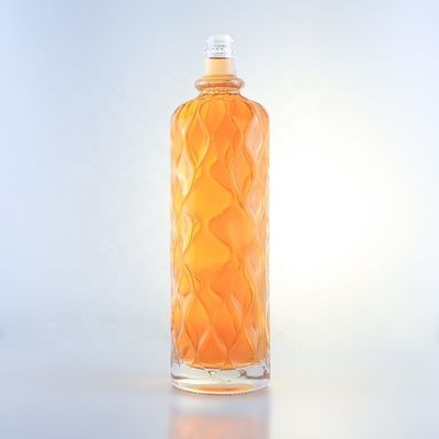 Transparent Customized Liquor Glass Water Bottles with Unique Sealing Type SCREW CAP