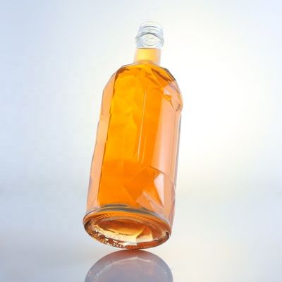 Transparent Customized Liquor Glass Water Bottles with Unique Sealing Type SCREW CAP