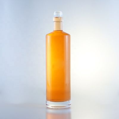Transparent Customized Liquor Glass Water Bottles with Unique Sealing Type SCREW CAP