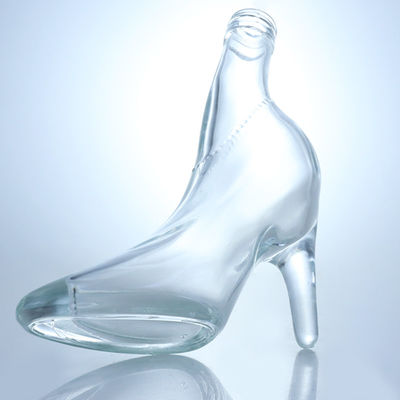 Custom Cap Glass Liquor Bottle for Gin Rum Vodka High Heels Shape Body Material Glass