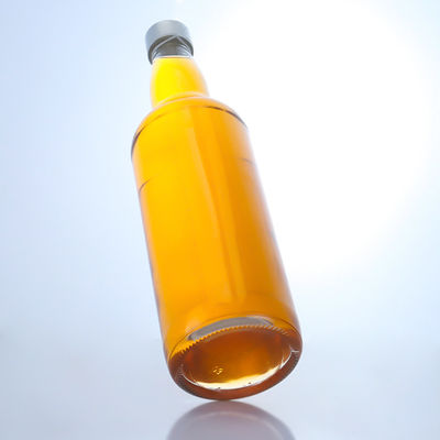 Customized 750ml Glass Liquor Bottle with Unique Neck Design and Cork Sealing Type
