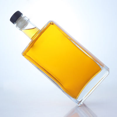 750ml Glass Bottle for Gin Rum Brandy Custom Shape and Cork Stopper Base Material Glass