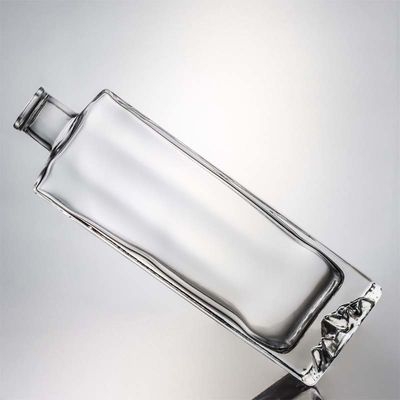 Super Flint Glass Custom Mountain Base 750ml Whisky Rum Glass Liquor Bottle for Vodka Gin