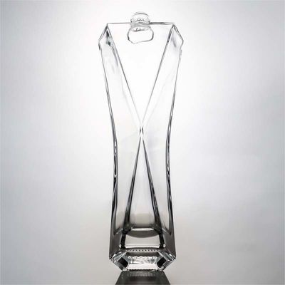 Decal Surface Handling 700ml Glass Bottle for Whisky Gin Rum in Custom Shape