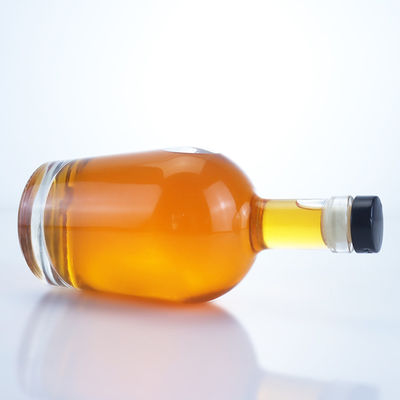 750ml Glass Liquor Bottle for Gin Rum Vodka Custom Shape with Glass Collar Material