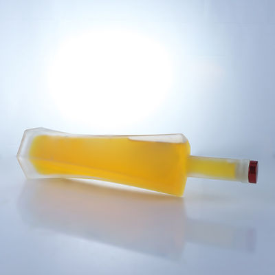 Industrial 750ml Custom Shaped Frosted Glass Liquor Bottles for Top-Shelf Spirits