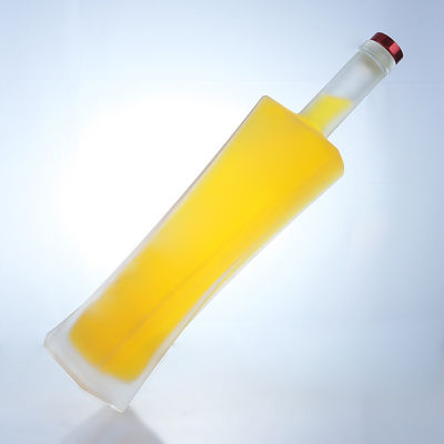 Industrial 750ml Custom Shaped Frosted Glass Liquor Bottles for Top-Shelf Spirits
