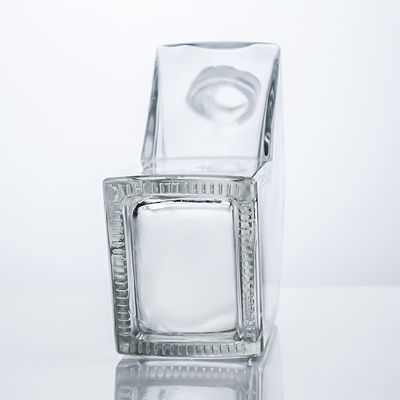 Unique Shape Glass Bottle for Rum Gin Vodka Cork Stopper Included