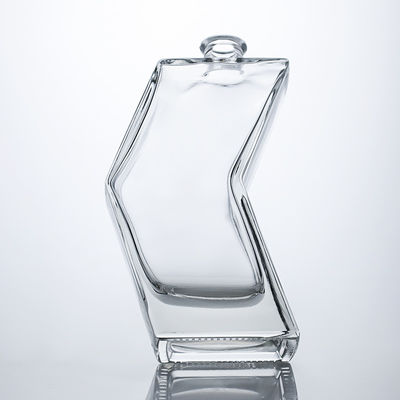 Unique Shape Glass Bottle for Rum Gin Vodka Cork Stopper Included