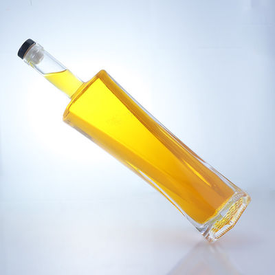 750ml Hexagonal Super Flint Material Cork Sealing Type Glass Bottle for Liquor
