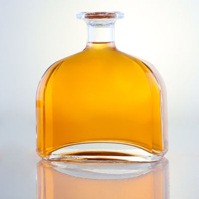 Custom Logo Glass Bottle for Brandy Gin Rum Whisky Unique Design and Super Flint