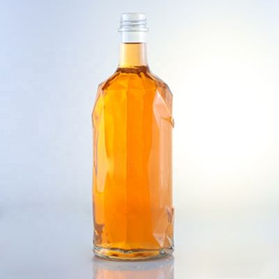 Unique Design Glass Bottle for Champagne Gin Rum Brandy Whisky in Super Flint Material