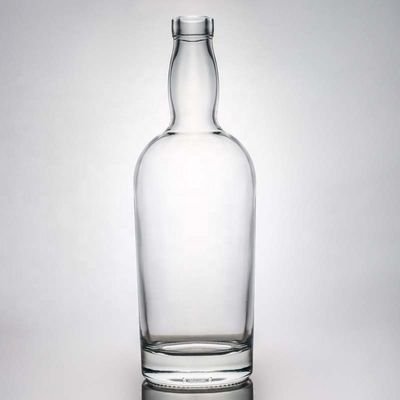 Glass Collar Vodka Whisky Gin Rum Bottle 375 ml 500 ml 700 ml 750 ml 1000 ml with T Cork