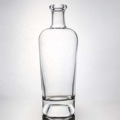 Glass Collar Vodka Whisky Gin Rum Bottle 375 ml 500 ml 700 ml 750 ml 1000 ml with T Cork