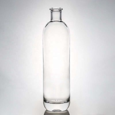 Glass Collar Vodka Whisky Gin Rum Bottle 375 ml 500 ml 700 ml 750 ml 1000 ml with T Cork